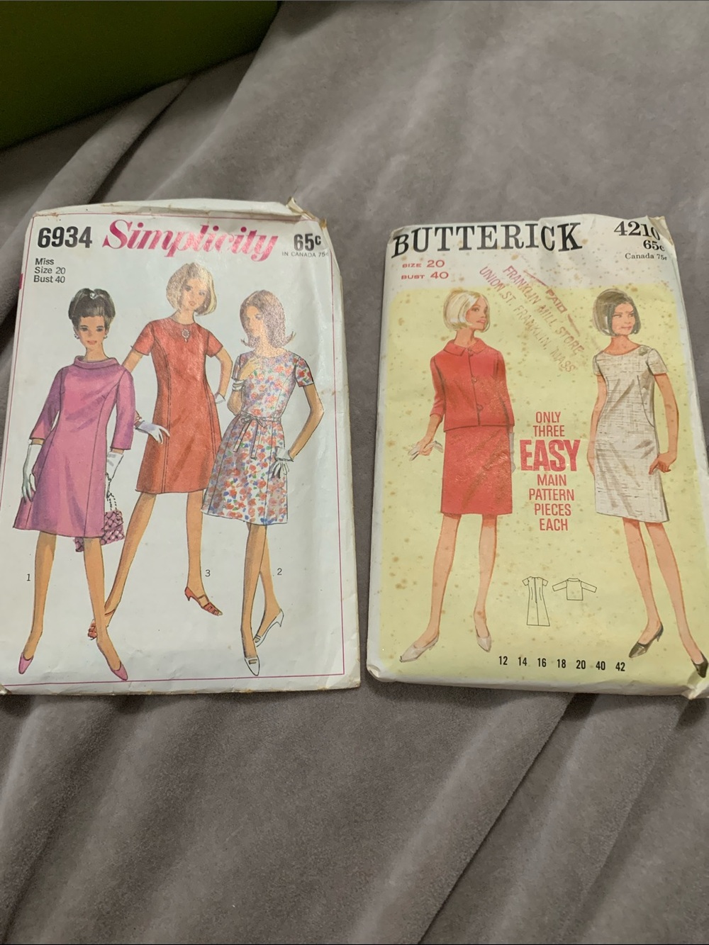 Simplicity Mini Dress Patterns size 20